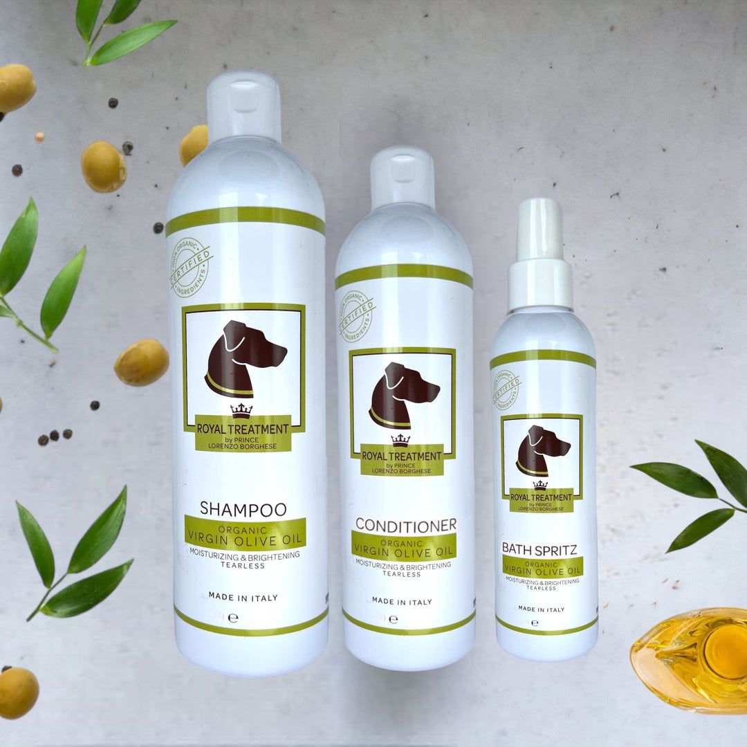 Italian Virgin Olive Oil Shampoo, Conditioner, and Spritz
