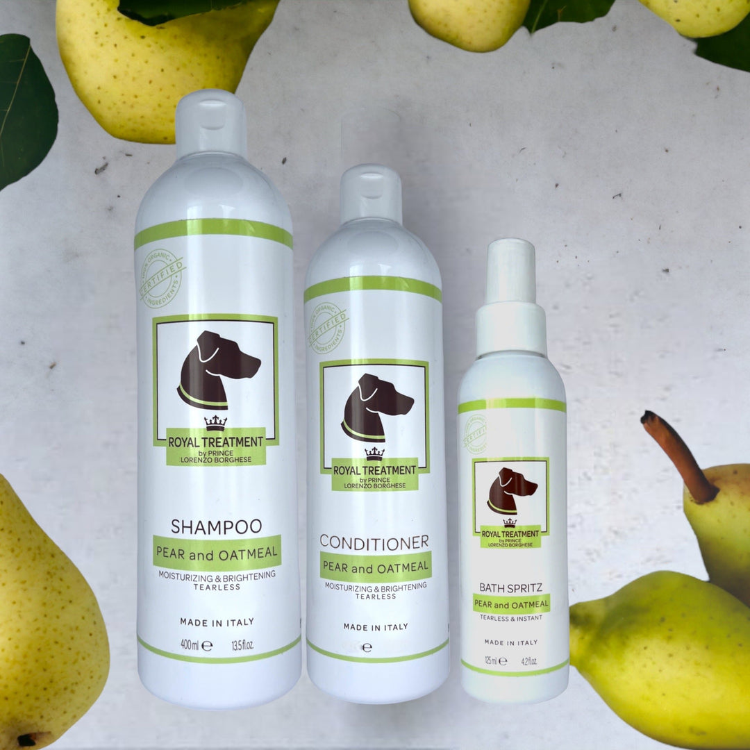 Pear and Oatmeal Shampoo, Conditioner, and Spritz