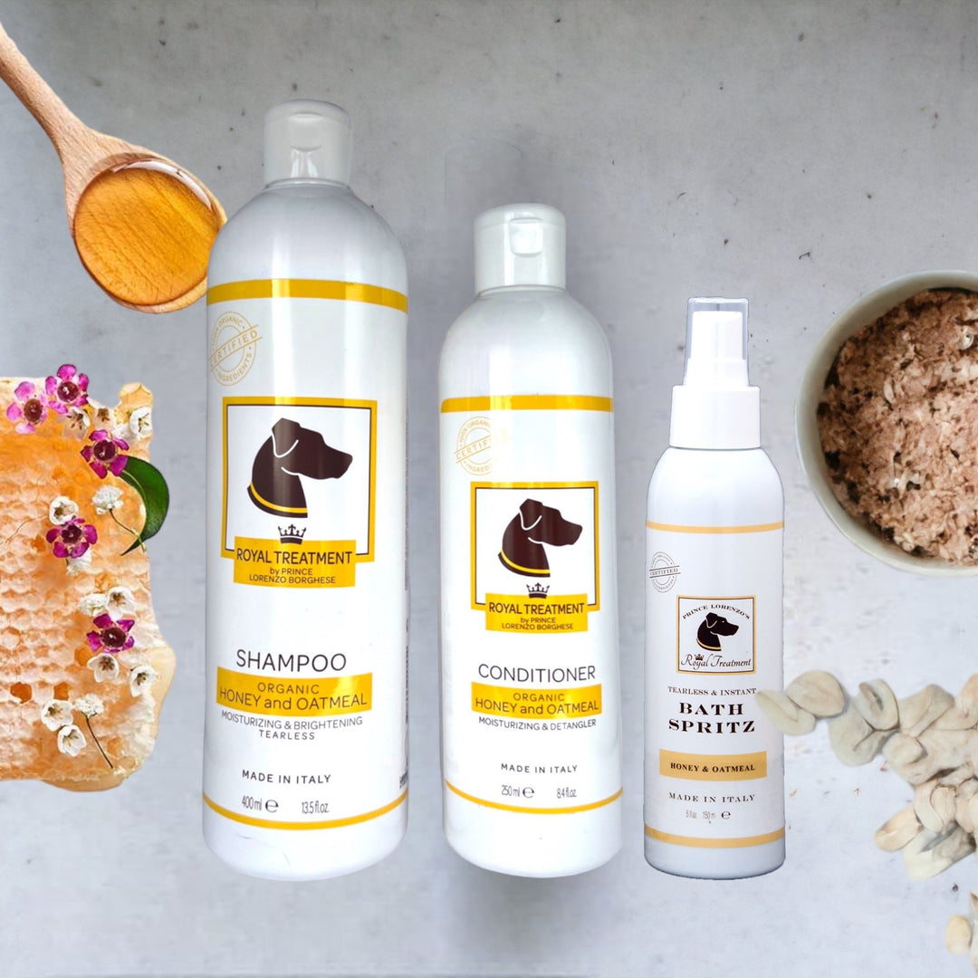 Honey and Oatmeal Shampoo, Conditioner and Spritz