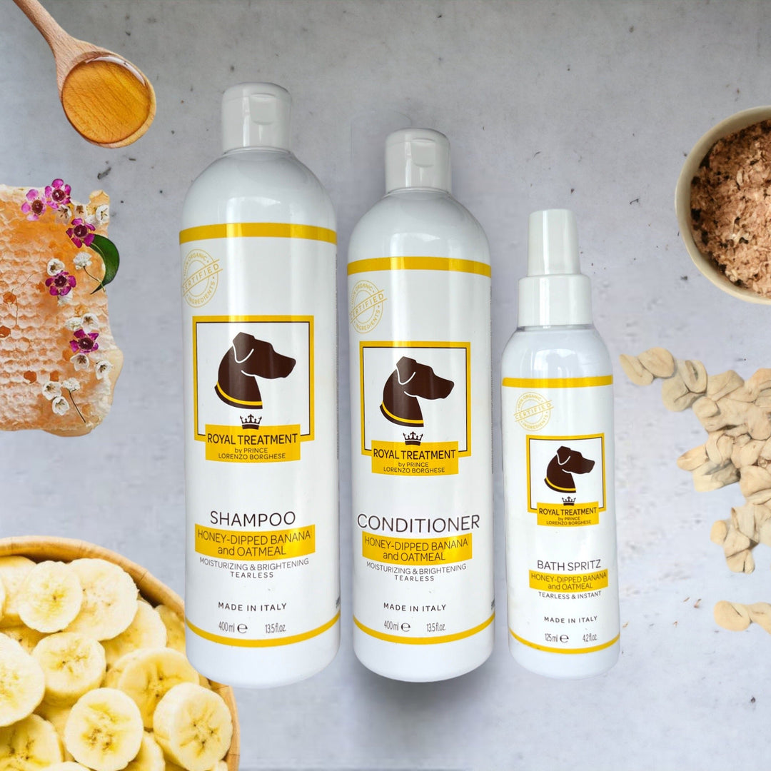 Honey-Dipped Banana and Oatmeal Shampoo, Conditioner and Spritz