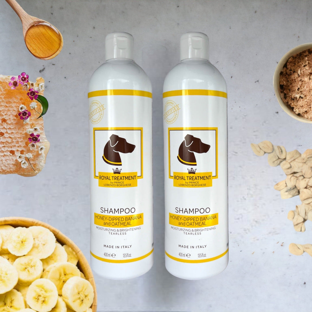 Honey-Dipped Banana and Oatmeal Shampoo Duo