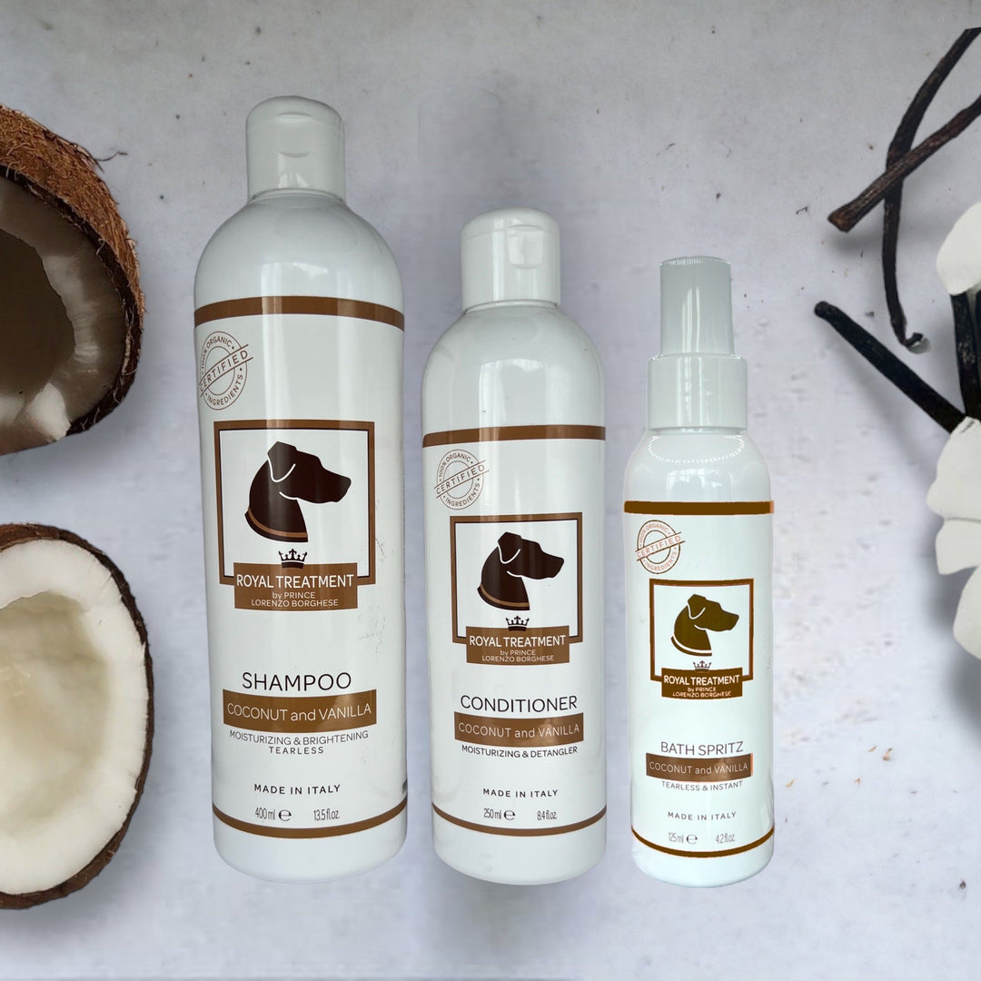Coconut and Vanilla Shampoo, Conditioner and Spritz