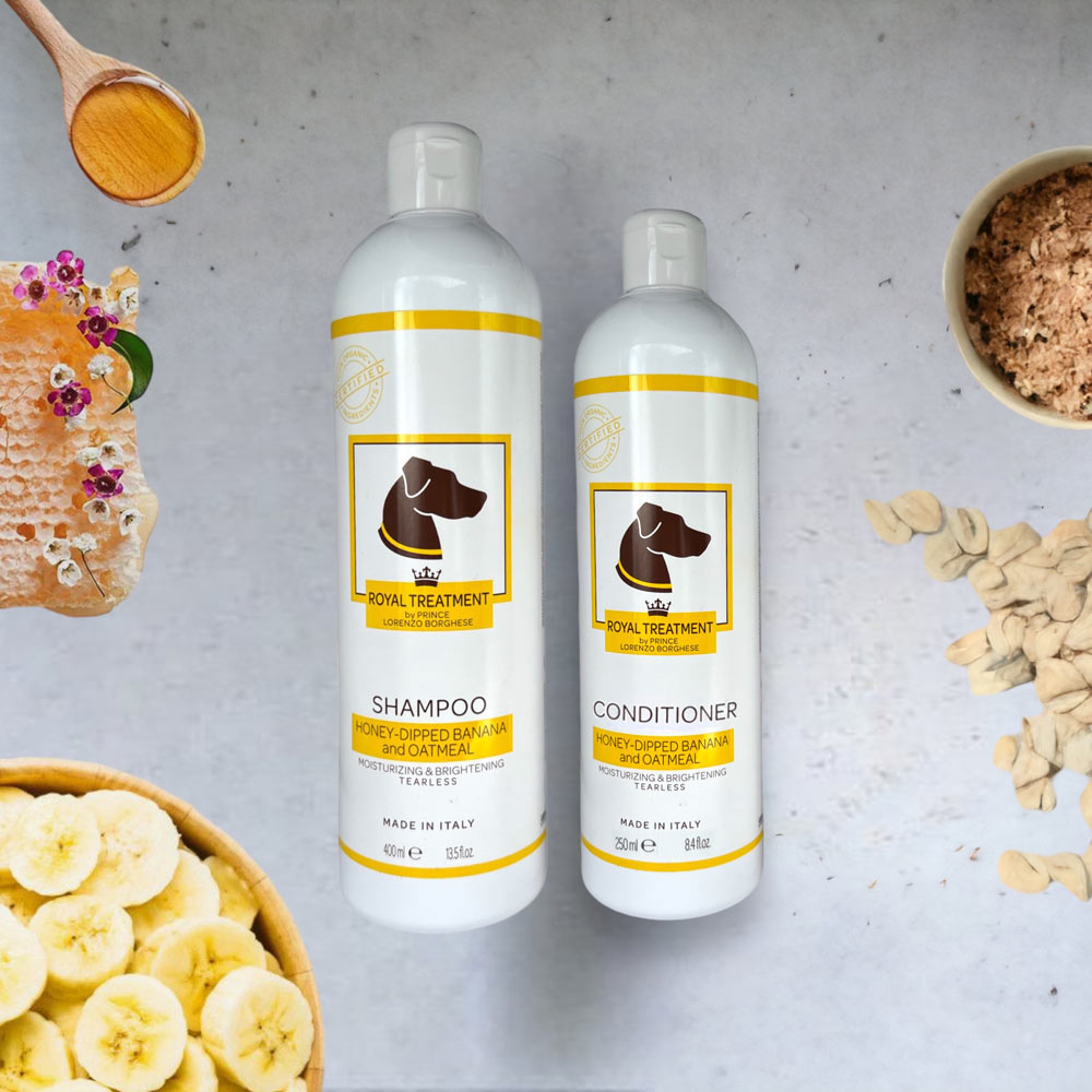 Organic Honey-Dipped Banana and Oatmeal Shampoo and Conditioner Bundle